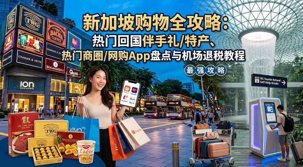 2026新加坡购物全攻略:13款回国伴手礼/特产、热门商圈/网购App盘点与机场退税教程