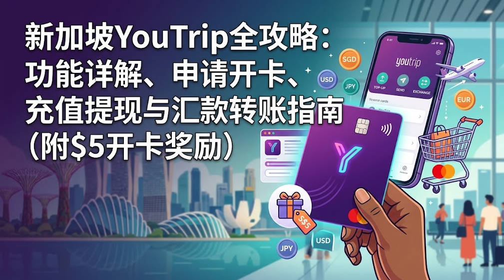 2026新加坡YouTrip全攻略：功能详解、申请开卡、充值提现与汇款转账指南（附$5开卡奖励）
