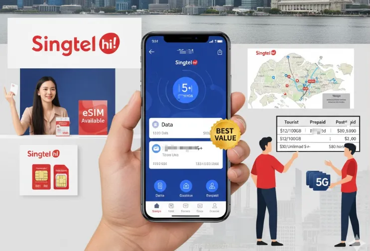 2026新加坡Singtel电话卡办理指南：配套对比、购买充值、实名激活、流量/话费查询