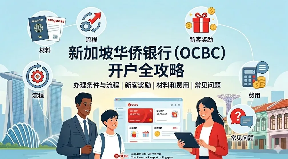 2026新加坡华侨银行（OCBC）开户全攻略：办理条件与流程、新客奖励、材料和费用、常见问题