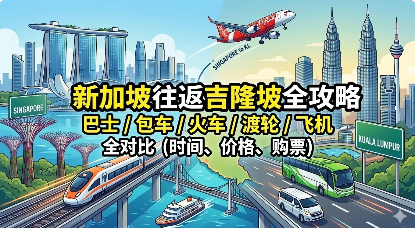 2026新加坡往返吉隆坡全攻略：巴士/包车/火车/渡轮/飞机全对比