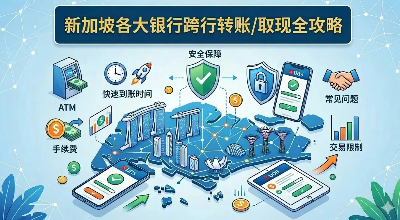 2026新加坡各大银行跨行转账/取现全攻略：手续费、到账时间、限额、常见问题
