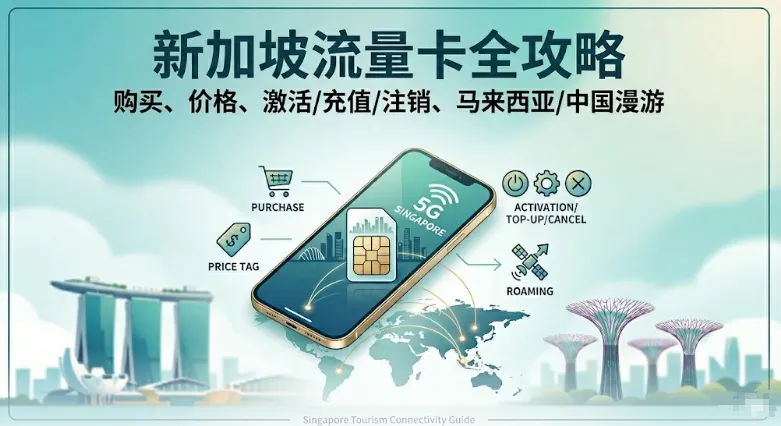 2026新加坡流量卡全攻略：购买、价格、激活/充值/注销、马来西亚/中国漫游