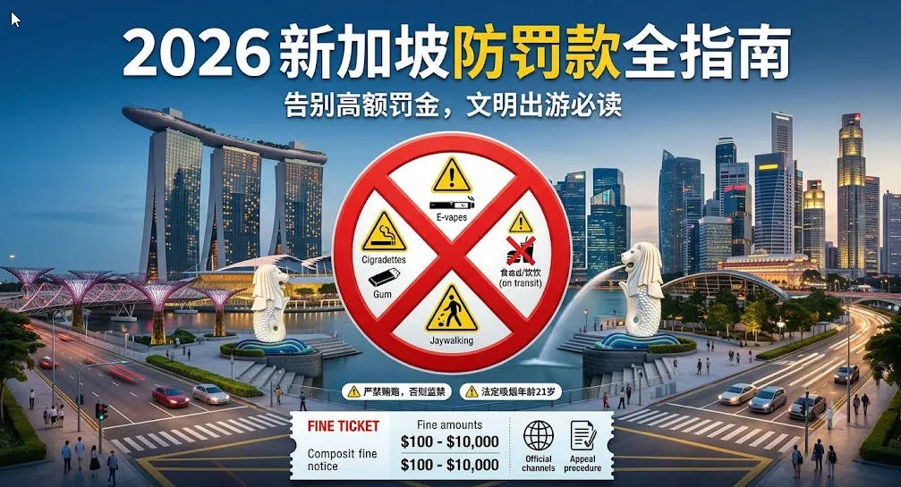 2026新加坡防罚款全指南：常见违规场景及罚金、查询缴纳、申诉与常见问题