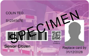 Senior Citizen Concession Card (普通乐龄优惠卡)