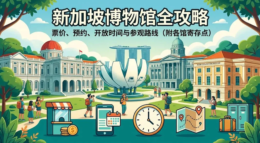 2026新加坡14大博物馆全攻略:票价、预约、开放时间与参观路线(附社媒真实评价与各馆寄存点)