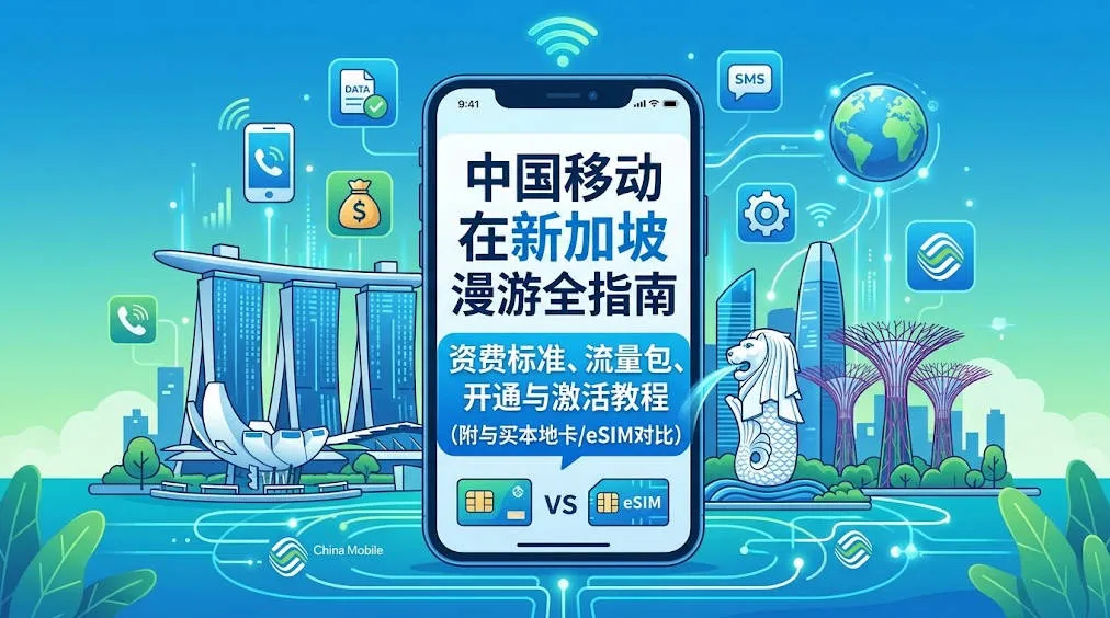 2026中国移动在新加坡漫游全指南：资费标准、流量包、开通与激活教程（附与买本地卡/eSIM对比）