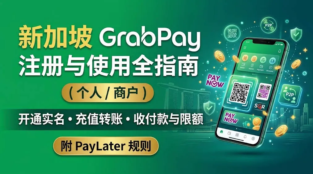 2026新加坡GrabPay注册与使用全指南 (个人/商户)：开通实名、充值转账、收付款与限额 (附PayLater规则)